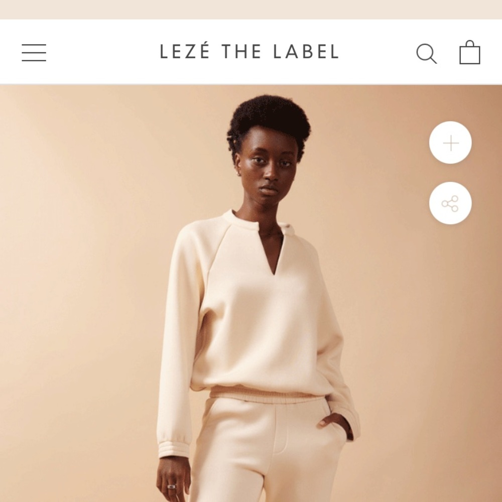 LEZE the Label Athena Sweater in Oat (seasonal color)